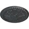 Ekena Millwork Raymond Ceiling Medallion (Fits Canopies up to 5 3/8"), Hand-Painted Pewter, 18"OD x 1 1/4"P CM18RA2PES - alternate 2
